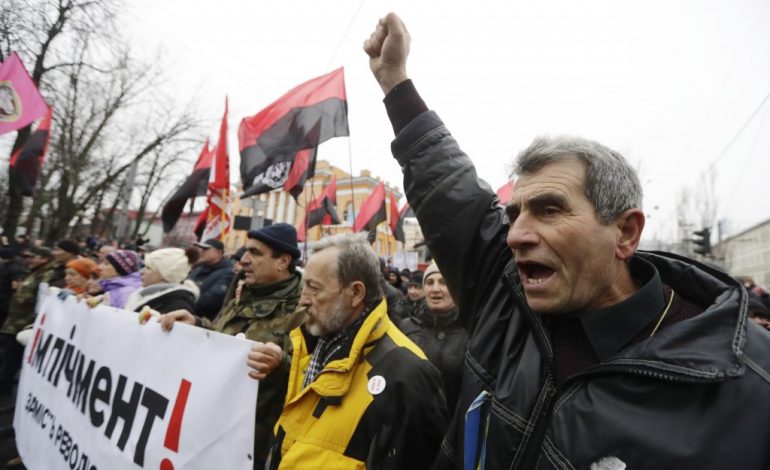 Ucraina: Mii de manifestanți la Kiev, în sprijinul lui Mihail Saakașvili